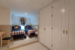 Double 2 single beds and ensuite shower room and wardrobes